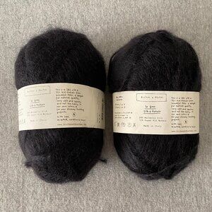 NWT Biches & Buches Le Gros Silk Mohair Colour Black Lot of 2